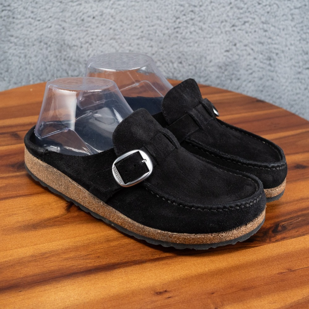 Birkenstock Buckley Black Suede Clog Mules EU 37 US 6-6.5